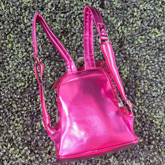 NWOT Loungefly Disney Adorable Sequined Magenta Pink Minnie Mouse Mini Backpack - Picture 12 of 16